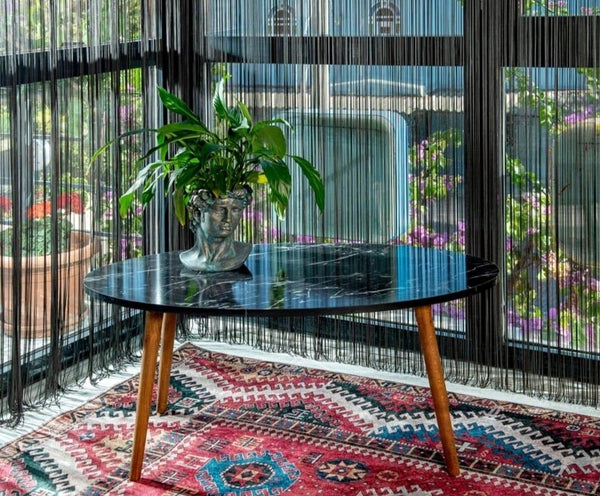 90 cm black - oval table - Cataloug