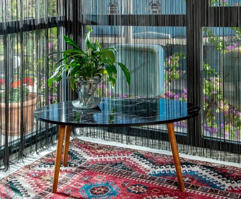 90 cm black - oval table - Cataloug