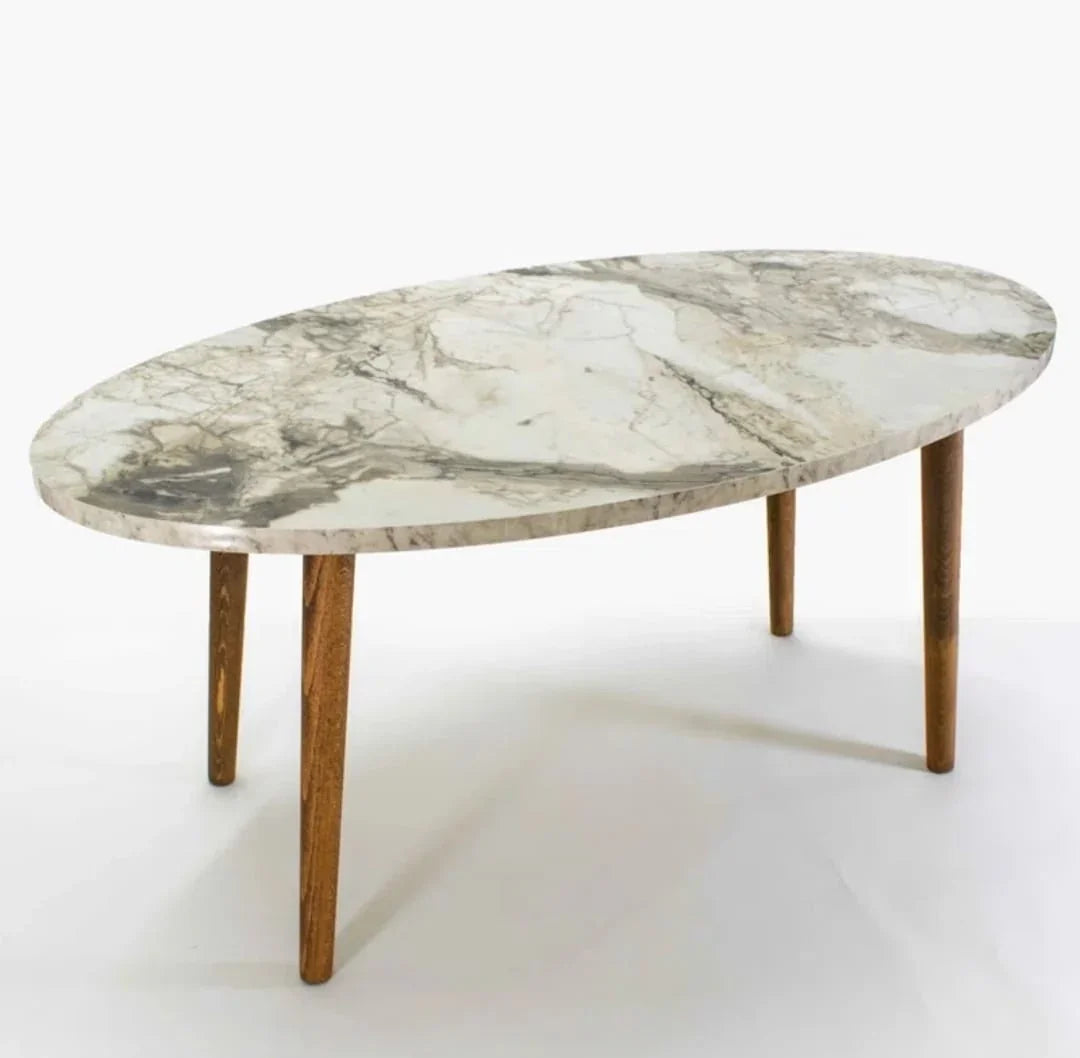 90 cm white - oval table - Cataloug