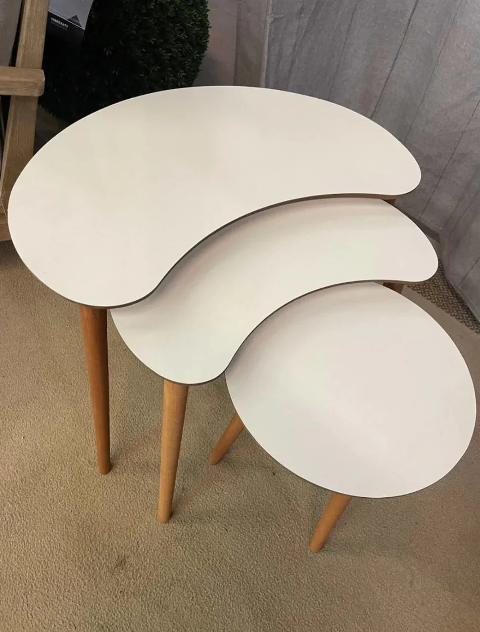 White - three piece side table set - Cataloug