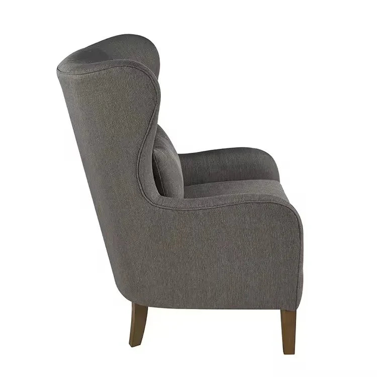 Arm Chair - Beech Wood - Linen Fabric - Grey - 80x80x110 cm - Cataloug