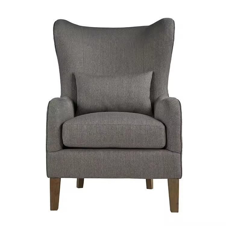 Arm Chair - Beech Wood - Linen Fabric - Grey - 80x80x110 cm - Cataloug