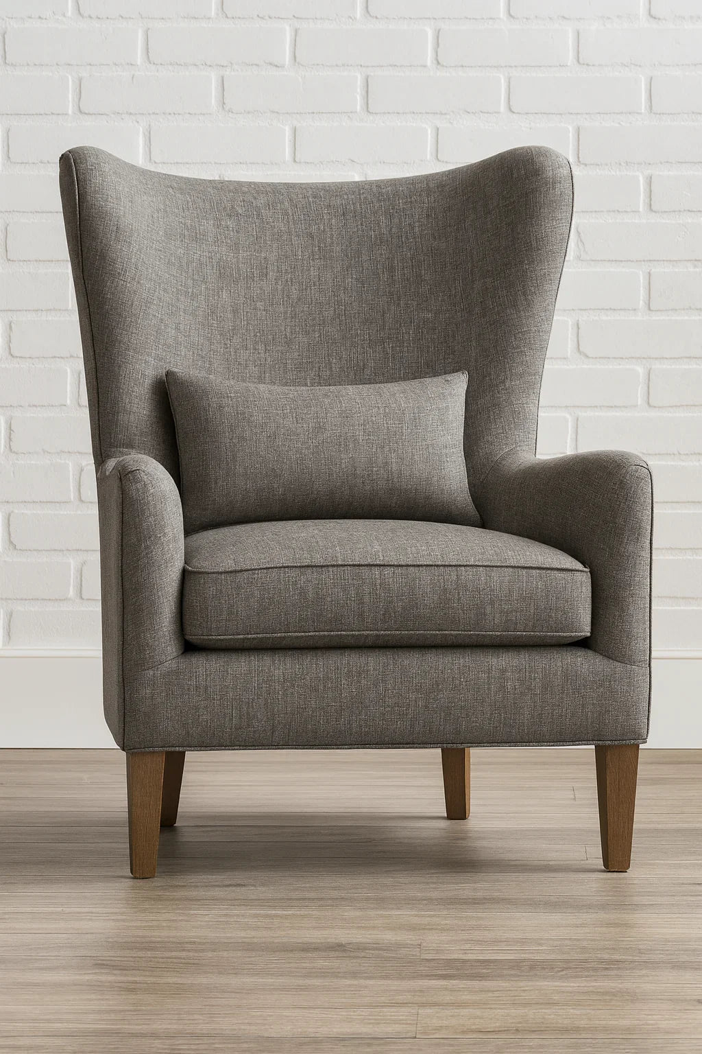 Arm Chair - Beech Wood - Linen Fabric - Grey - 80x80x110 cm - Cataloug