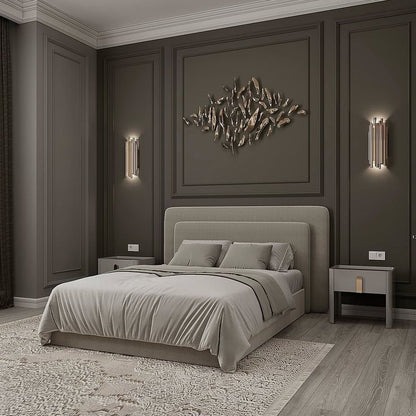 Bed- MDF Wood - Gray - Multi Size