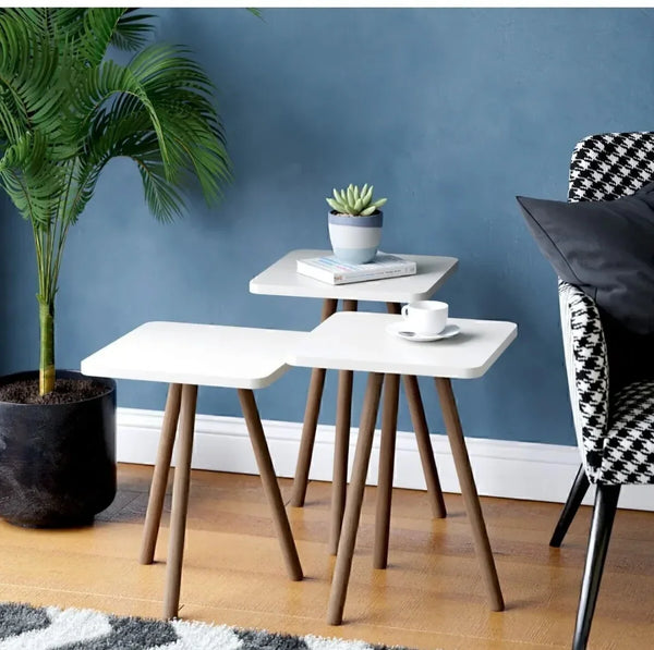 White side table set - 36 cm - Cataloug