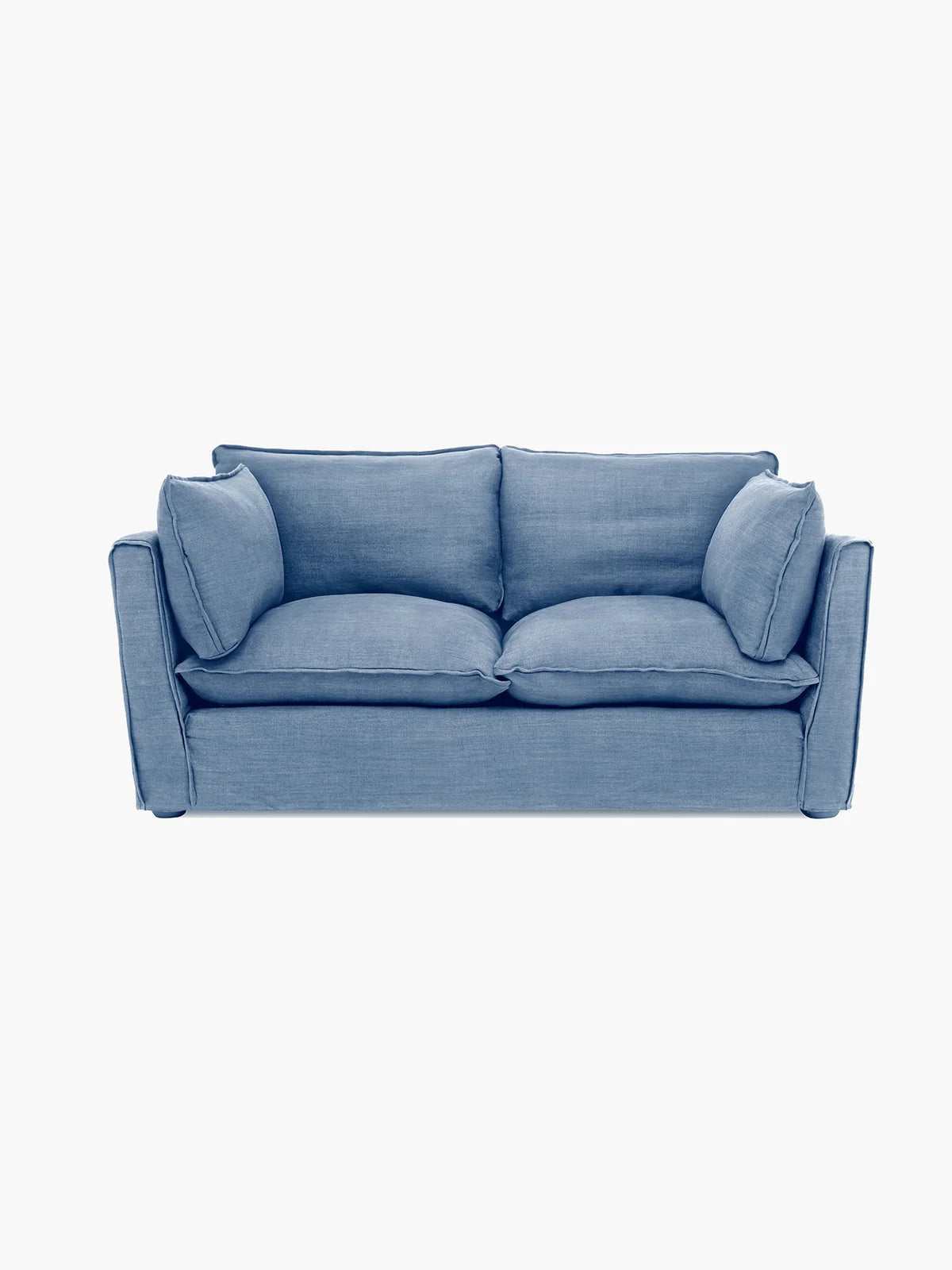 Sofa - Natural Wood - Linen - Multi Color - 166 x 97 x 90 cm