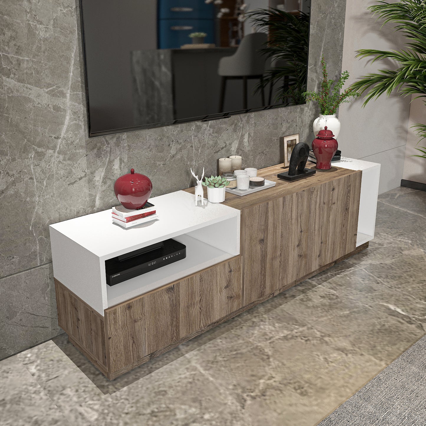 TV Unit - Multi Color - MDF - 160x35x45 cm