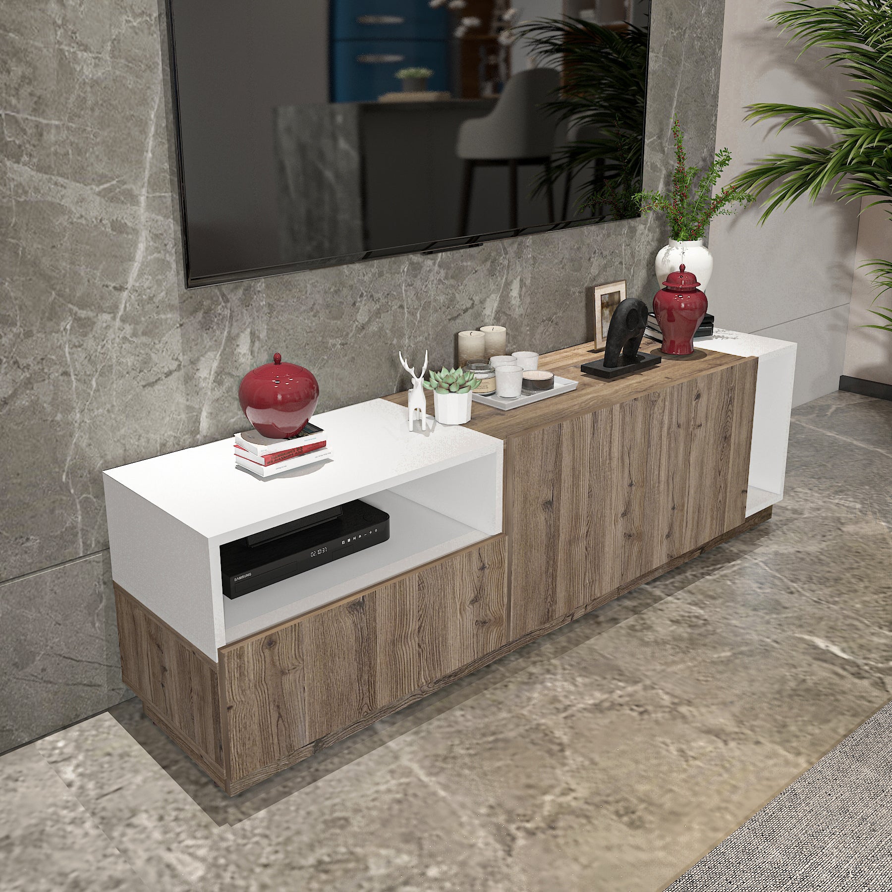 TV Unit - Multi Color - MDF - 160x35x45 cm