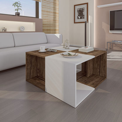 Coffee Table - Multi Color - MDF - 90x90x45 cm