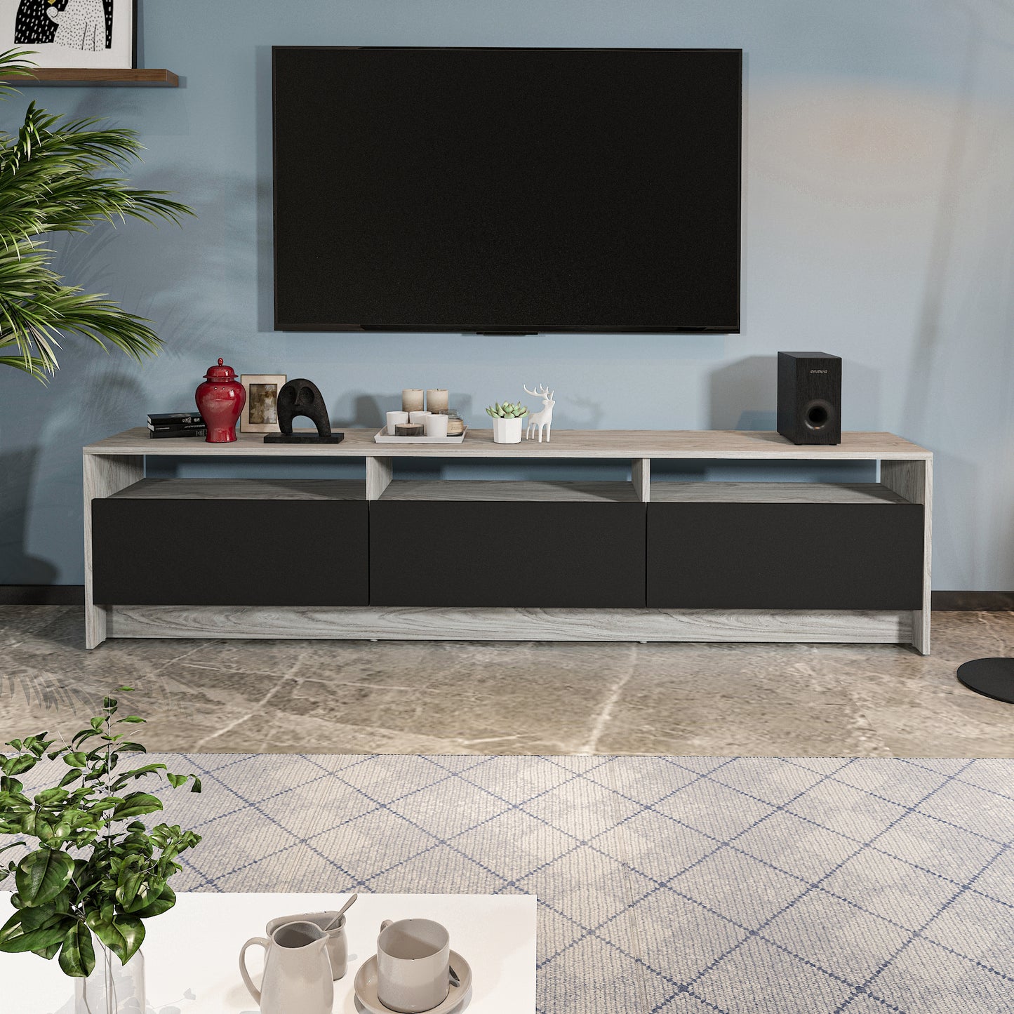 TV Unit - Multi Color - MDF - 200x35x48 cm