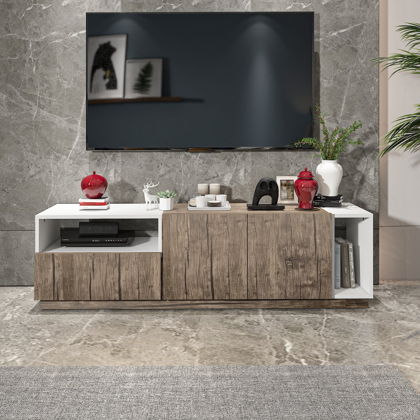 TV Unit - Multi Color - MDF - 160x35x45 cm