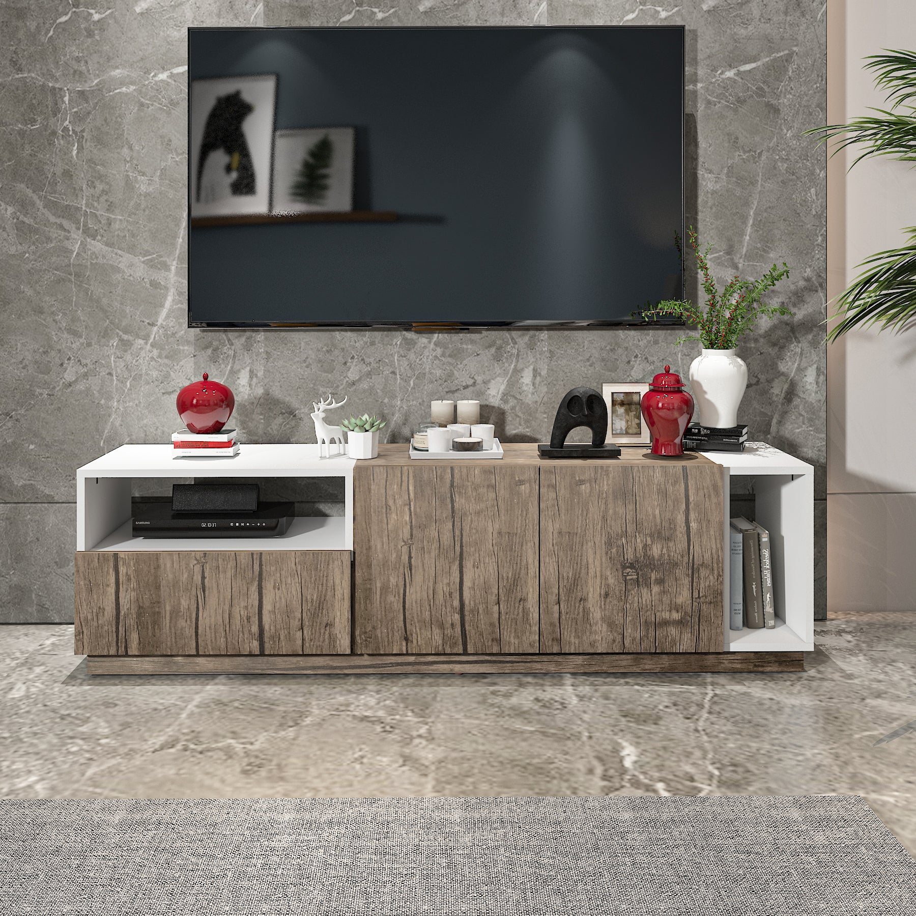 TV Unit - Multi Color - MDF - 160x35x45 cm