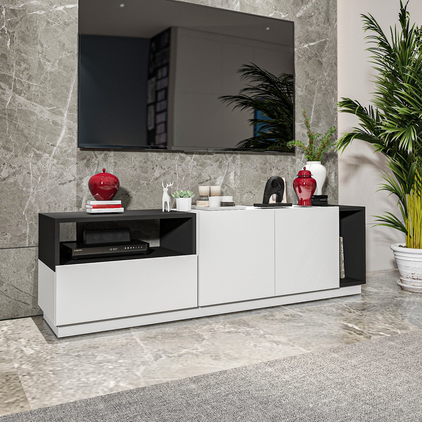 TV Unit - Multi Color - MDF - 160x35x45 cm