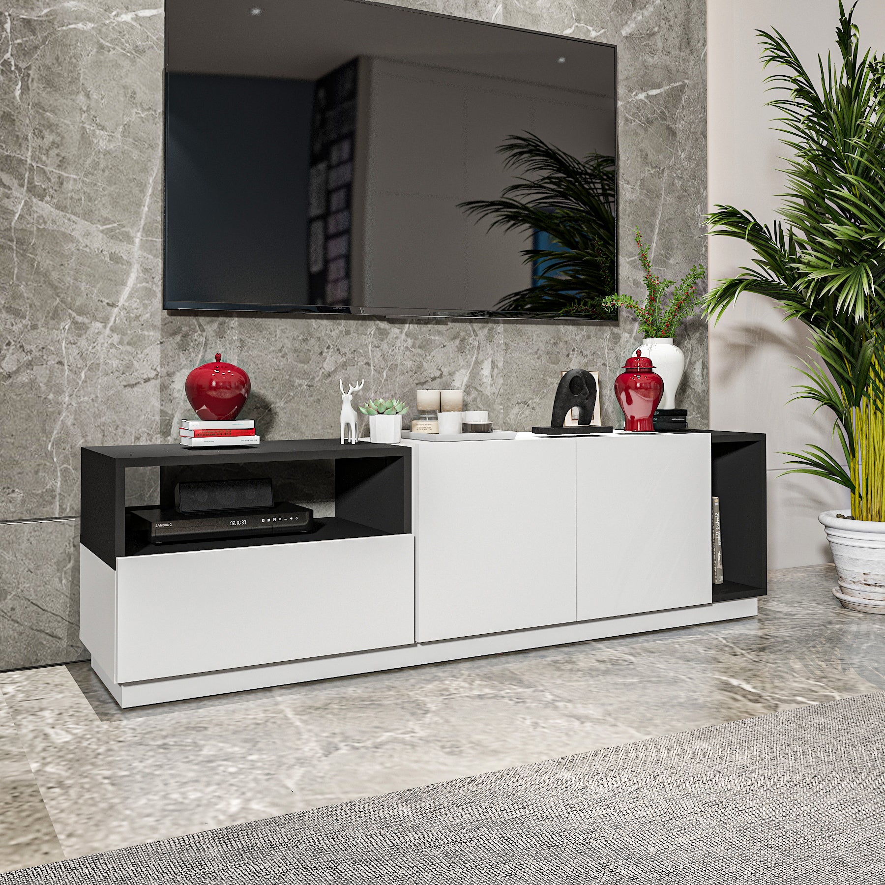 TV Unit - Multi Color - MDF - 160x35x45 cm