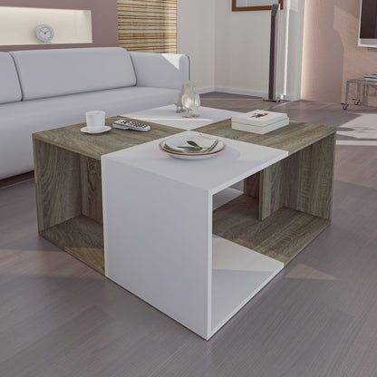 Coffee Table - Multi Color - MDF - 90x90x45 cm