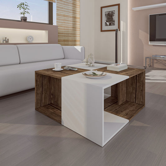 Coffee Table - MDF - Multi Color - 90x90x45 cm