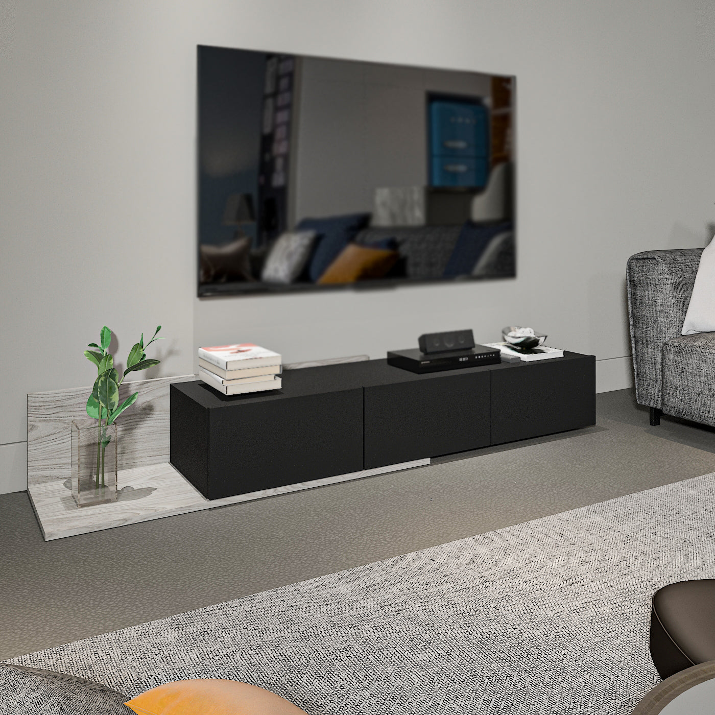 TV Unit - Multi Color - MDF - 180x35x28 cm