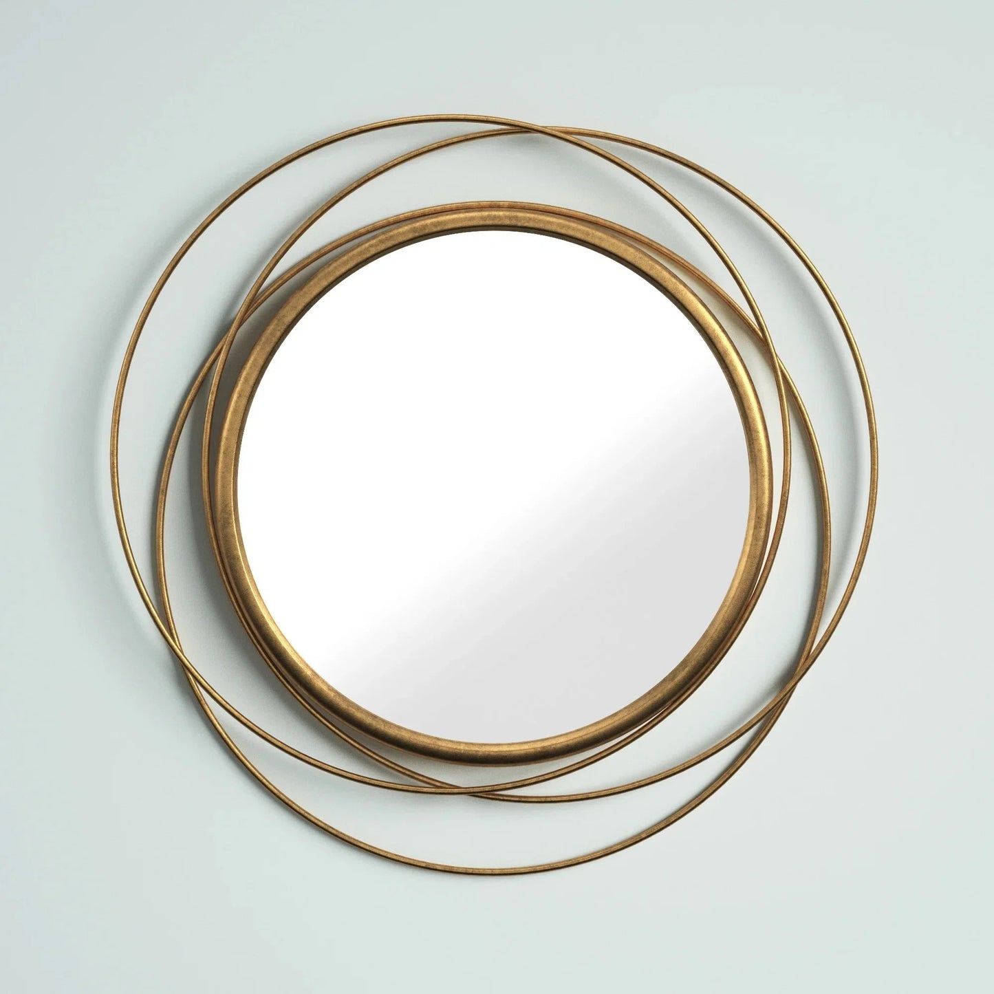Mirror - Steel - Gold - 80x80 cm