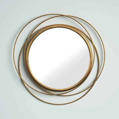 Mirror - Steel - Gold - 80x80 cm
