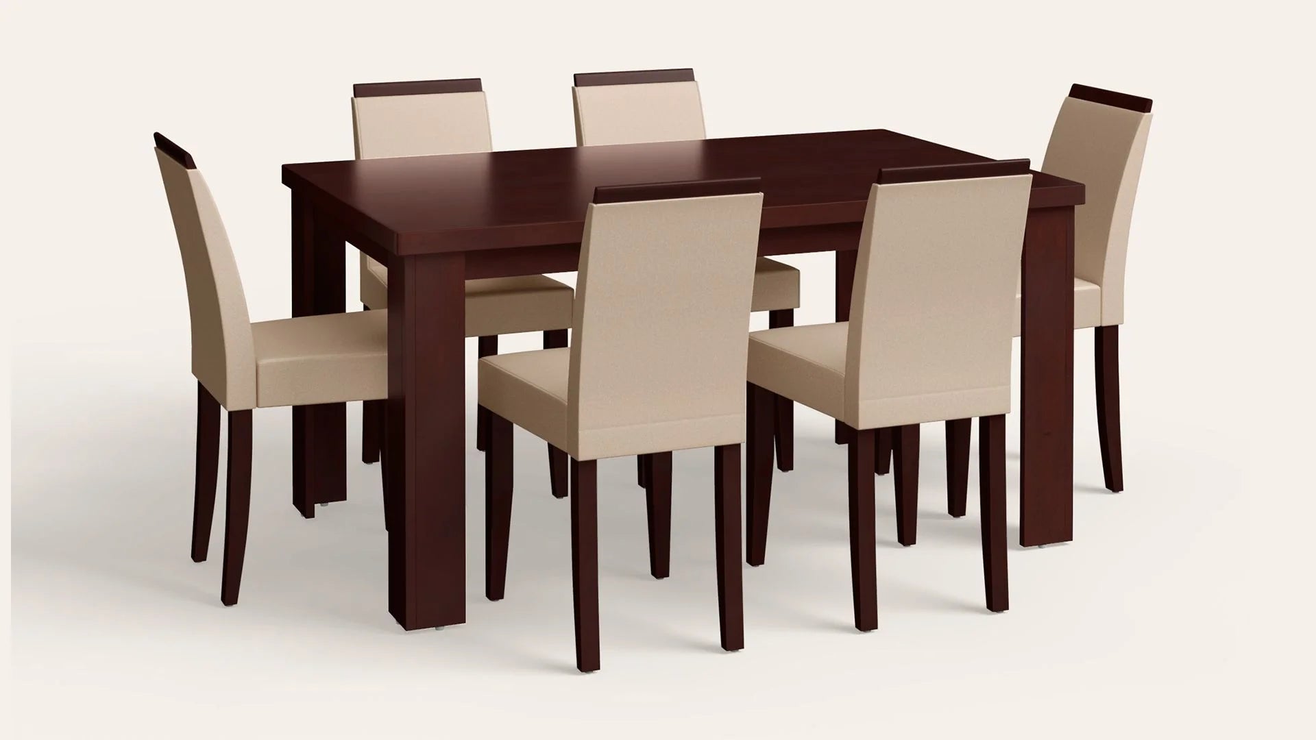 ترابيزة سفرة بدون كراسي - خشب MDF - بني - 180×87×77 سم