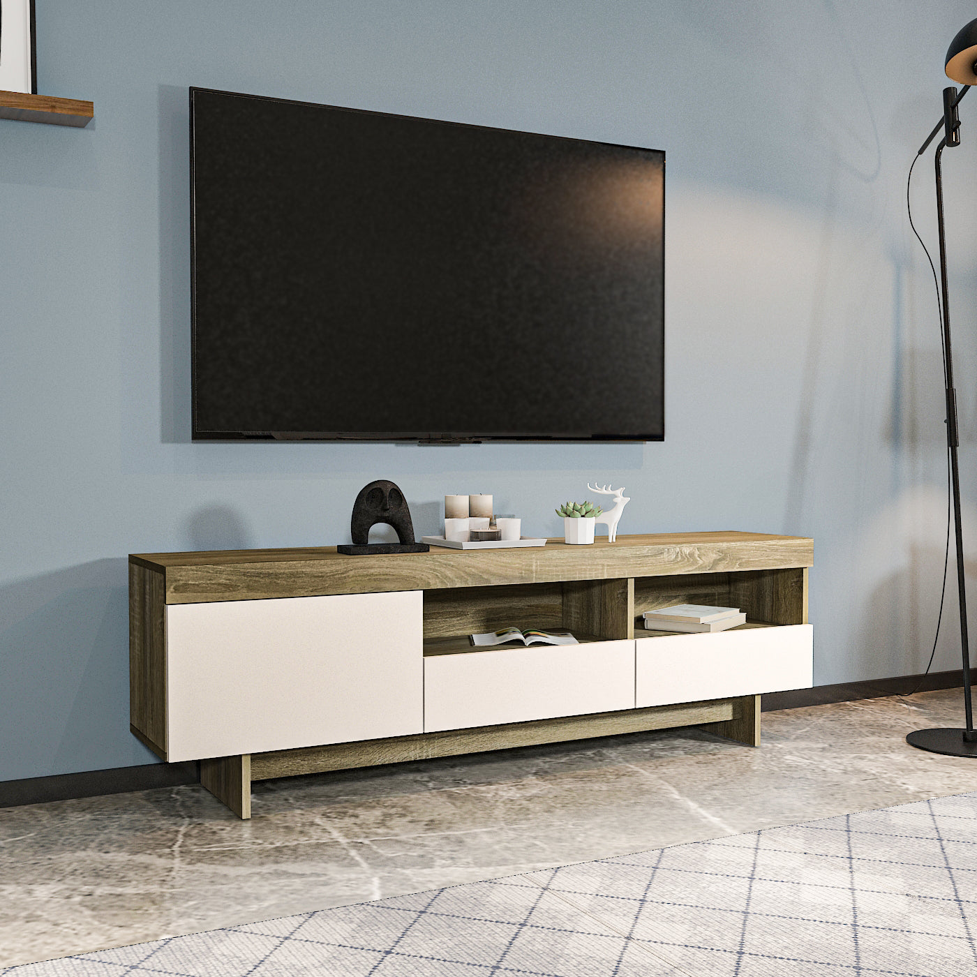 TV Unit - Multi Color - MDF - 160x30x50 cm