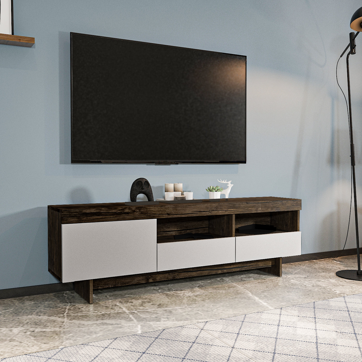 TV Unit - Multi Color - MDF - 160x30x50 cm