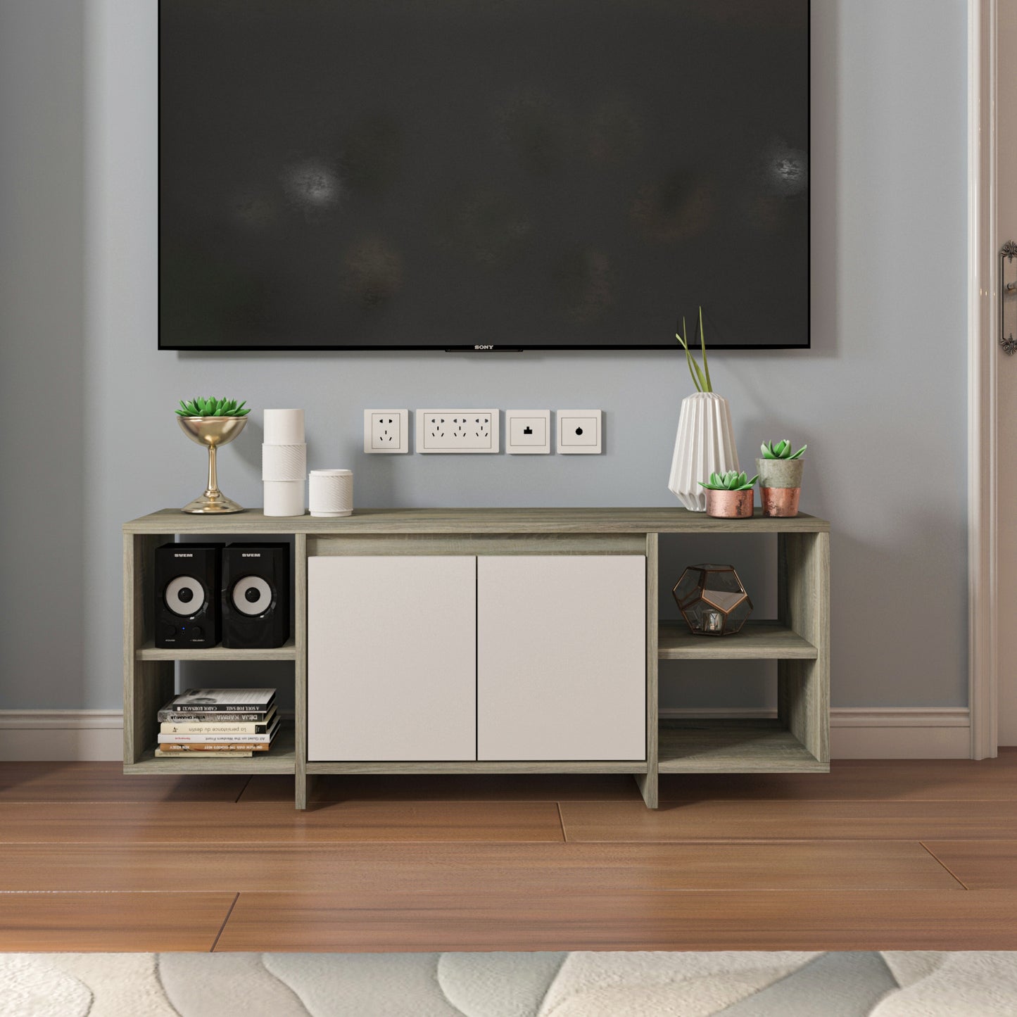 TV Unit - MDF - Multi Color - 120x35x52 cm