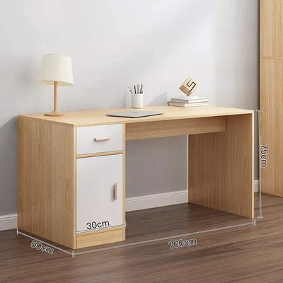 Desk - MDF Wood - Beige & White - 100x50x75 cm - Cataloug