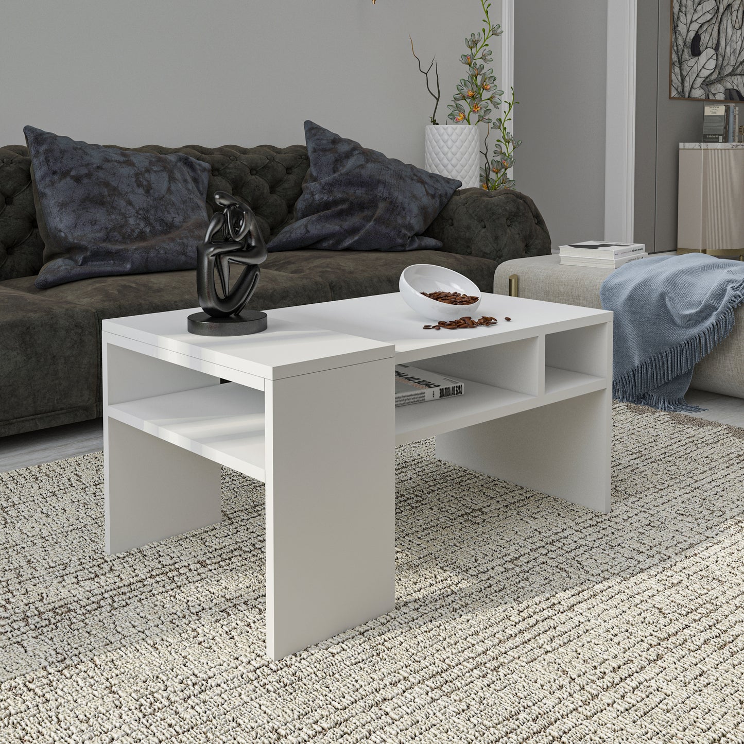 Coffee Table - Multi Color - MDF - 90x54x45 cm