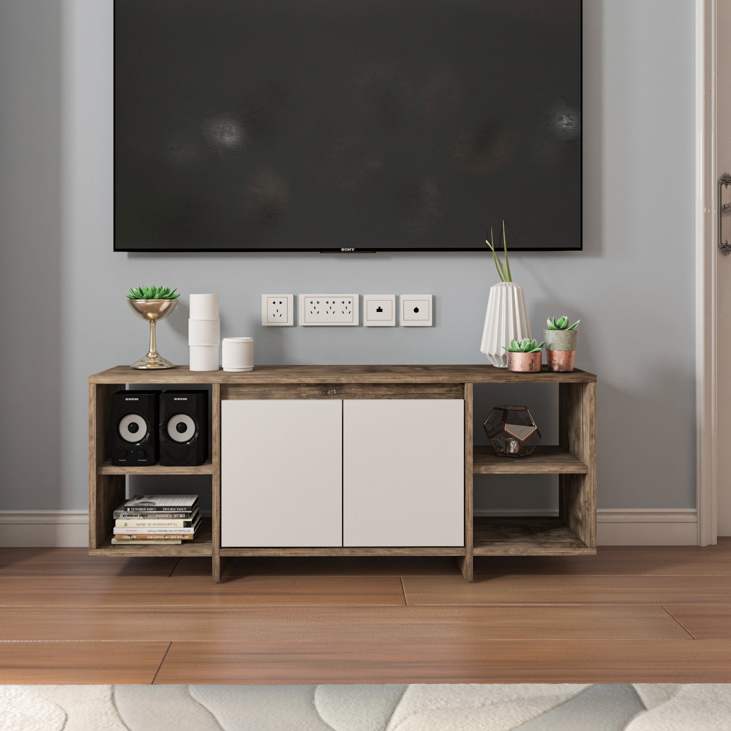 TV Unit - MDF - Multi Color - 120x35x52 cm