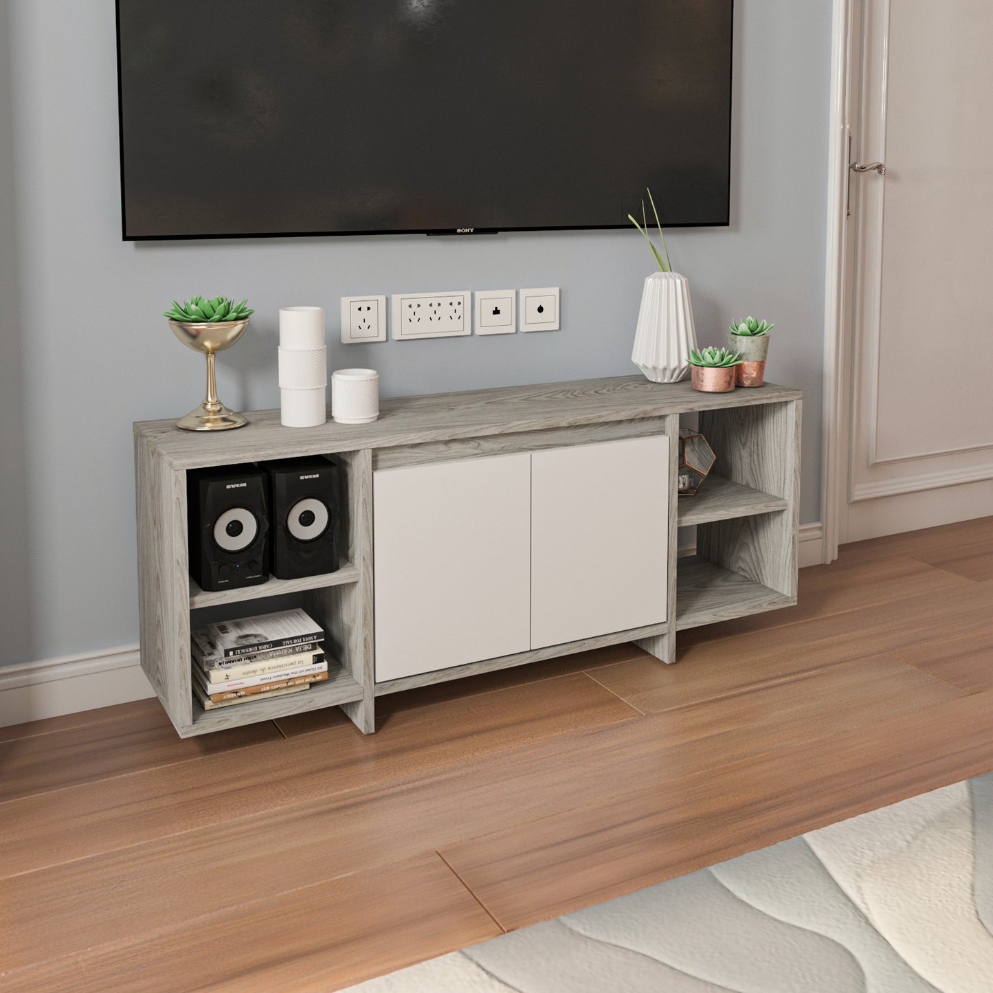 TV Unit - MDF - Multi Color - 120x35x52 cm