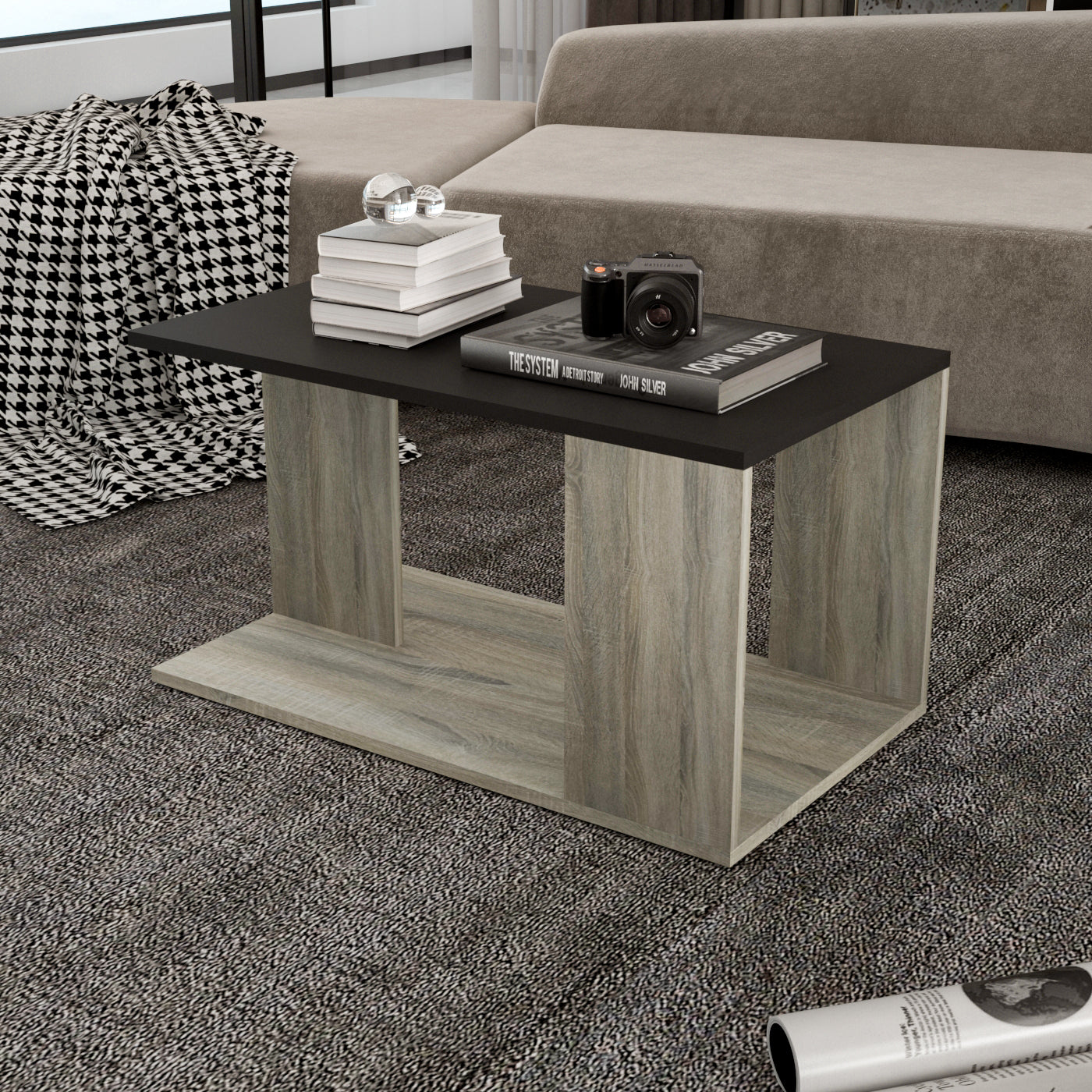 Coffee Table - MDF - Multi Color - 80x45x45 cm