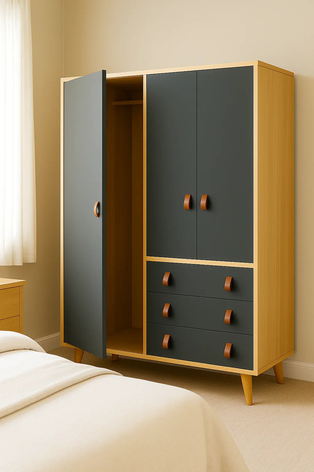 Wardrobe - MDF - Multi Color - 100x52x185 - Cataloug