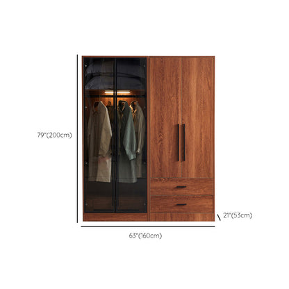 دريسنج - خشب MDF - بني - 160x53x200 سم