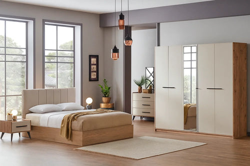 Full Bedroom - MDF -White & Beige - Cataloug