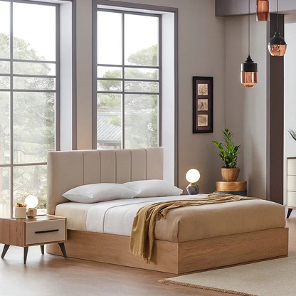 Full Bedroom - MDF Wood - White & Beige