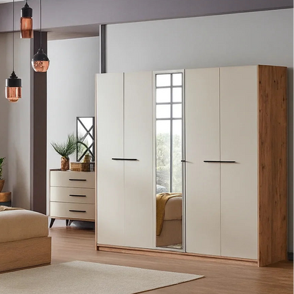 Full Bedroom - MDF Wood - White & Beige