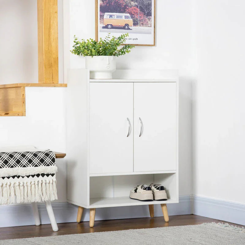 Shoe Rack - MDF wood - White - 70x35x110 cm - Cataloug