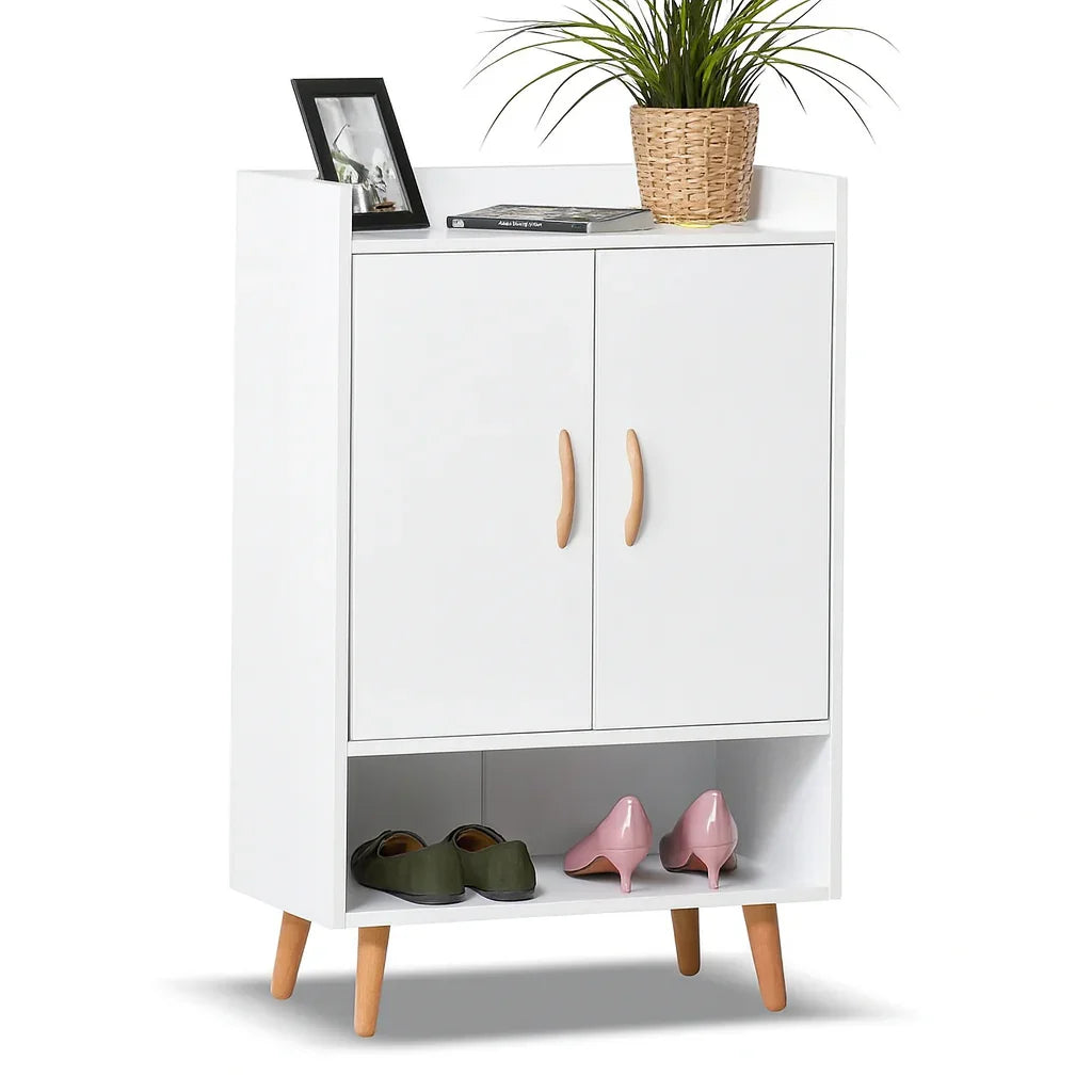 Shoe Rack - MDF wood - White - 70x35x110 cm - Cataloug