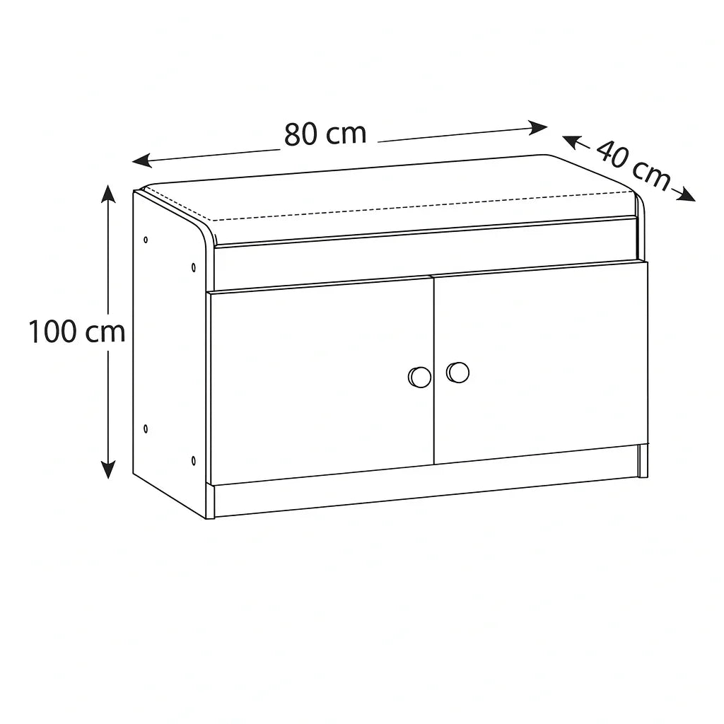 Shoe Rack - MDF wood - White - 80x40x100 cm - Cataloug