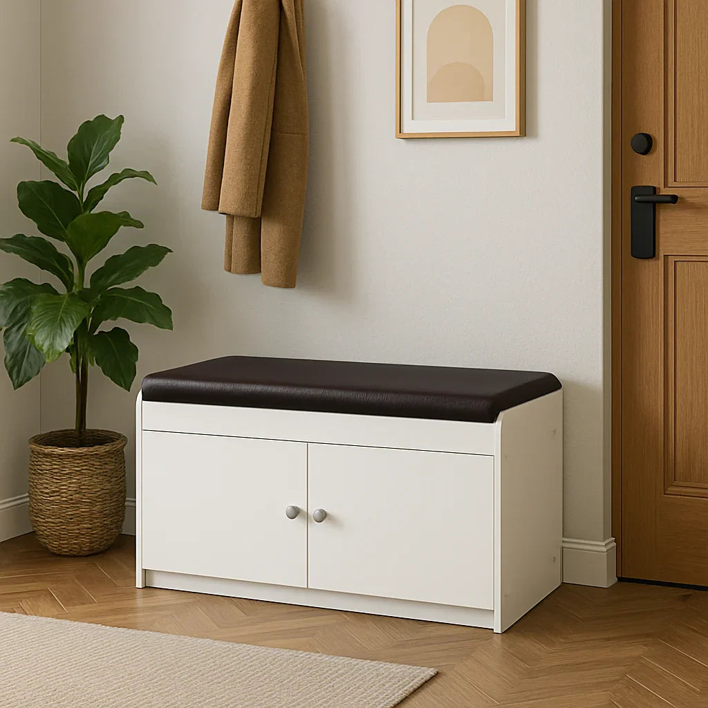 Shoe Rack - MDF wood - White - 80x40x100 cm - Cataloug