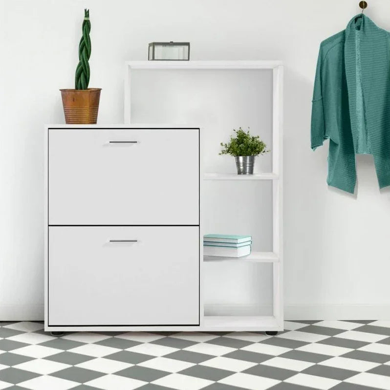 Shoe Rack - MDF wood - White - 80x35x100 cm - Cataloug