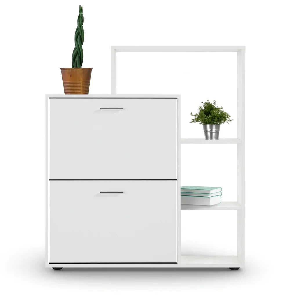 Shoe Rack - MDF wood - White - 80x35x100 cm - Cataloug