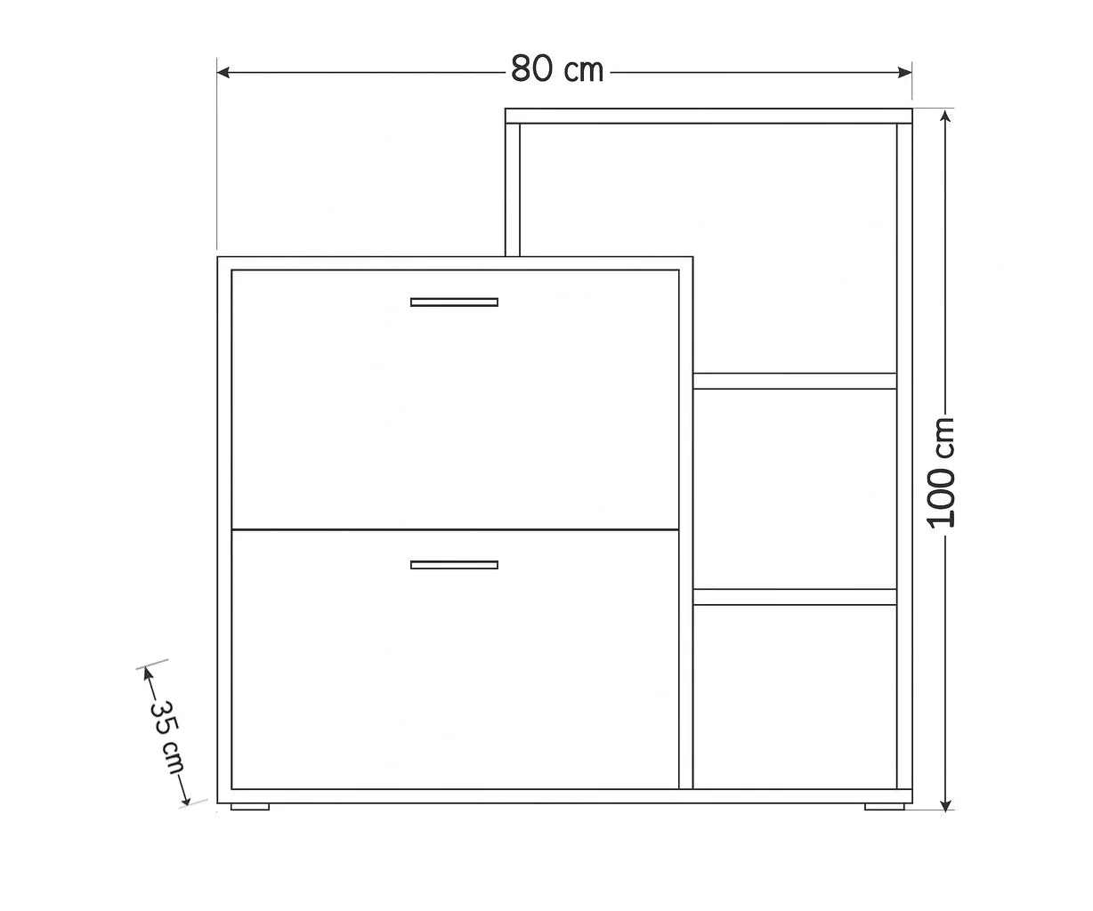 Shoe Rack - MDF wood - White - 80x35x100 cm - Cataloug
