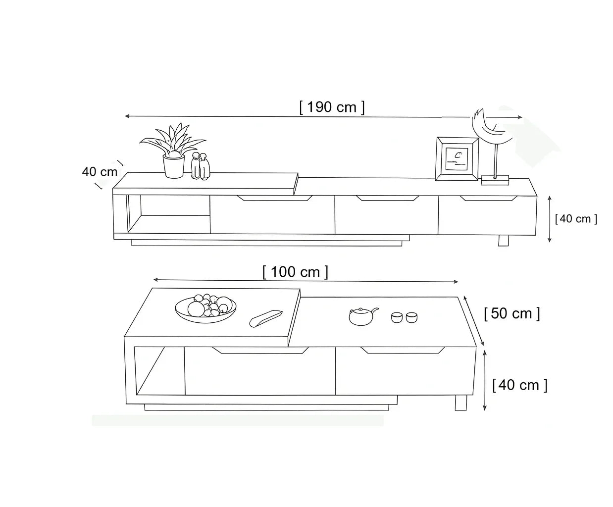 Bundle of TV Table and Coffee Table - Cataloug
