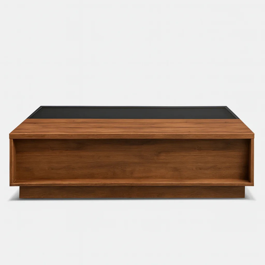 Bundle of TV Table and Coffee Table - MDF wood - Brown & Black - Cataloug