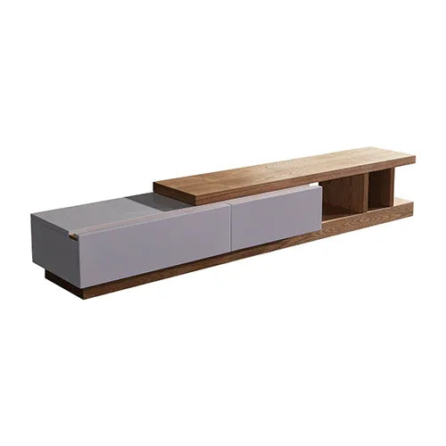 TV table - MDF wood - Brown & White - 190x40x40 cm - Cataloug