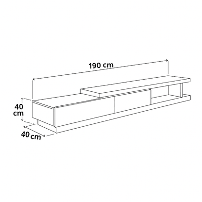 TV table 190x40x40