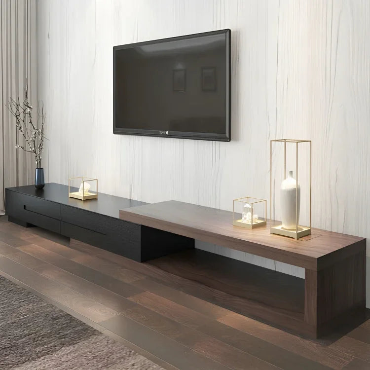Bundle of TV Table and Coffee Table - MDF wood - Brown & Black - Cataloug