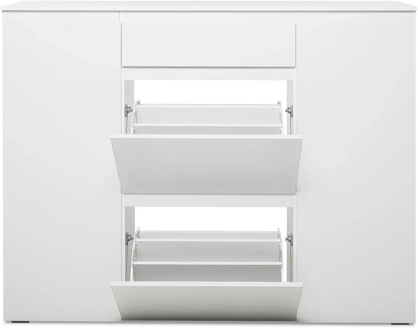 Shoe Rack - MDF wood - White - 140x35x110 cm - Cataloug